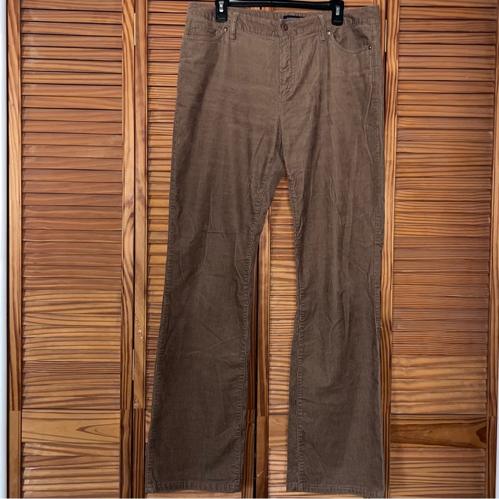Land's End Size 14 Tall Brown Corduroy 5 Pocket Pants